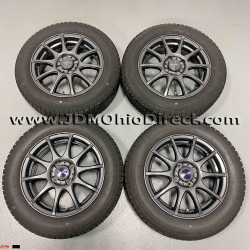 JDM Weds Velva Charge 15" Wheels with Snow Tires